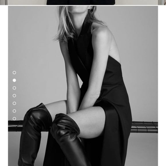 NWT ZARA Black Limited Edition Halter Neck Wrap Dress - Picture 8 of 13